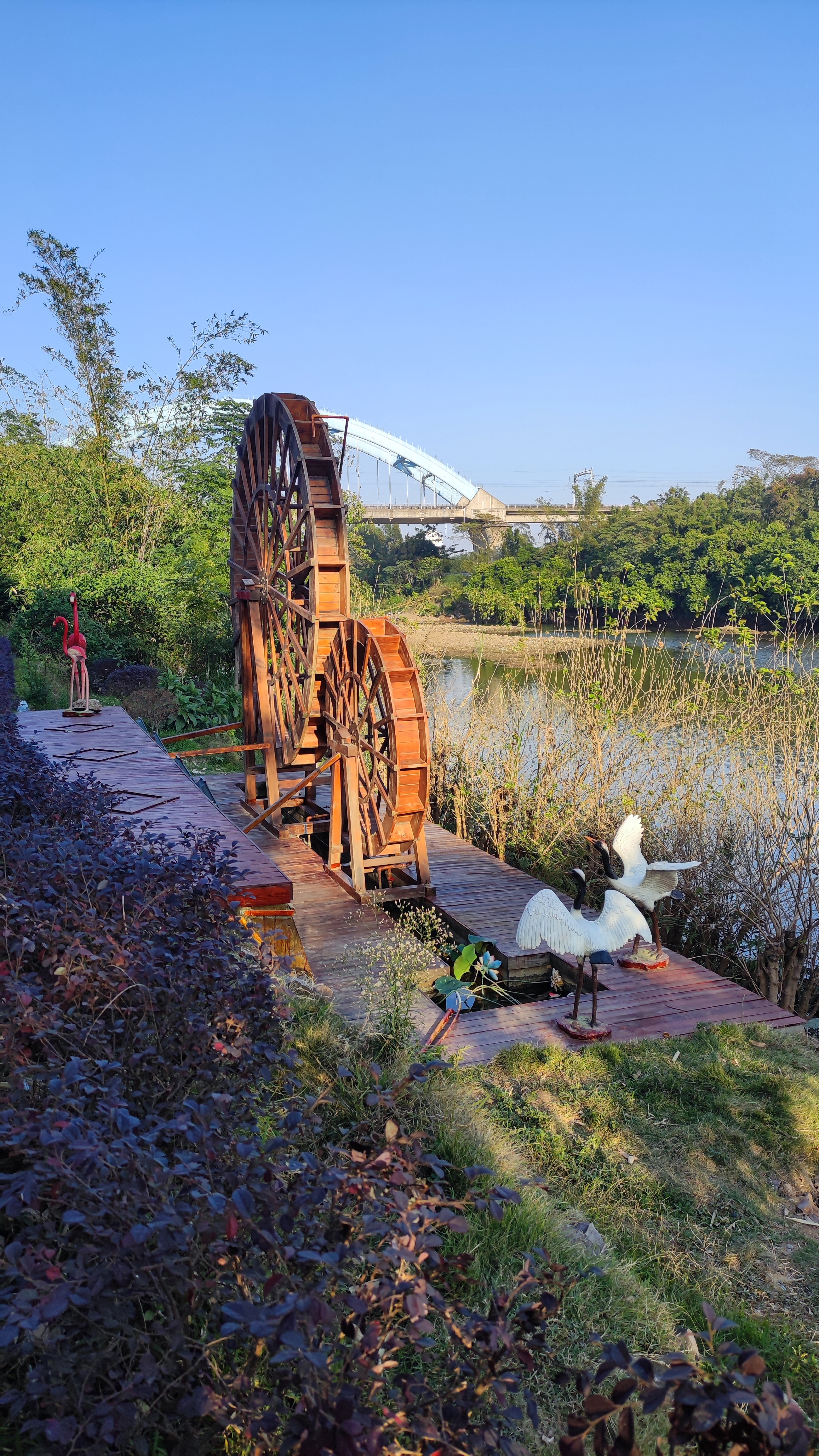 钦州五桥到青年水闸两岸河堤公园休闲散步溜娃野餐的又一好去处